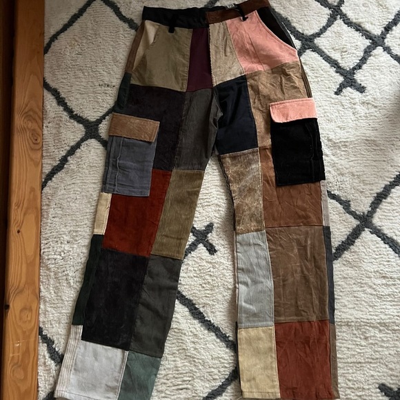 Pants - Patchwork vintage handmade pants cargo